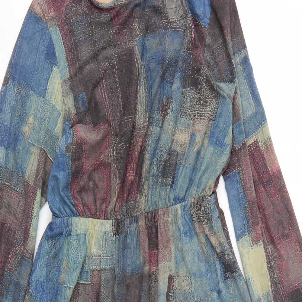 cindy Womens Multicoloured Geometric  Fit & Flare  Size 8