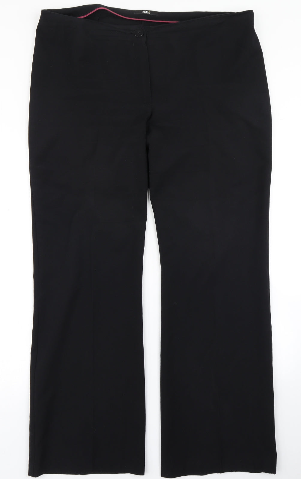 Marks & Spencer Womens Black   Dress Pants Trousers Size 16 L29 in