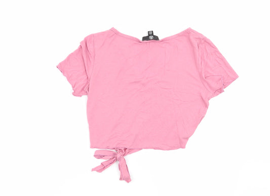 Missguided Womens Pink   Basic T-Shirt Size 8