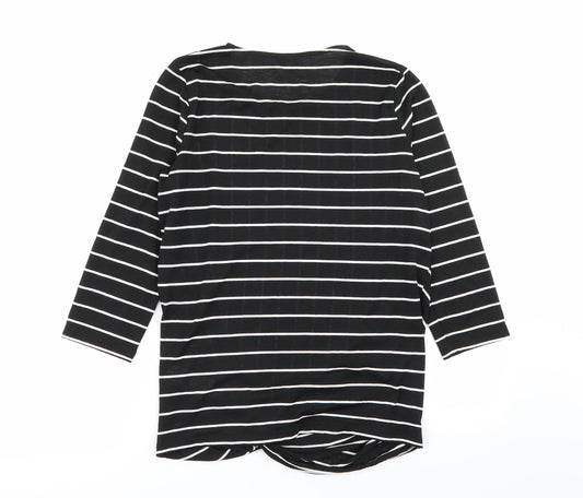 Warehouse Womens Multicoloured Striped  Basic T-Shirt Size 10