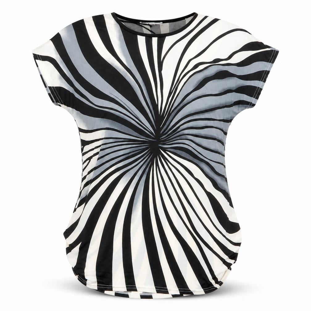 Klass Womens Multicoloured Geometric  Basic T-Shirt Size S