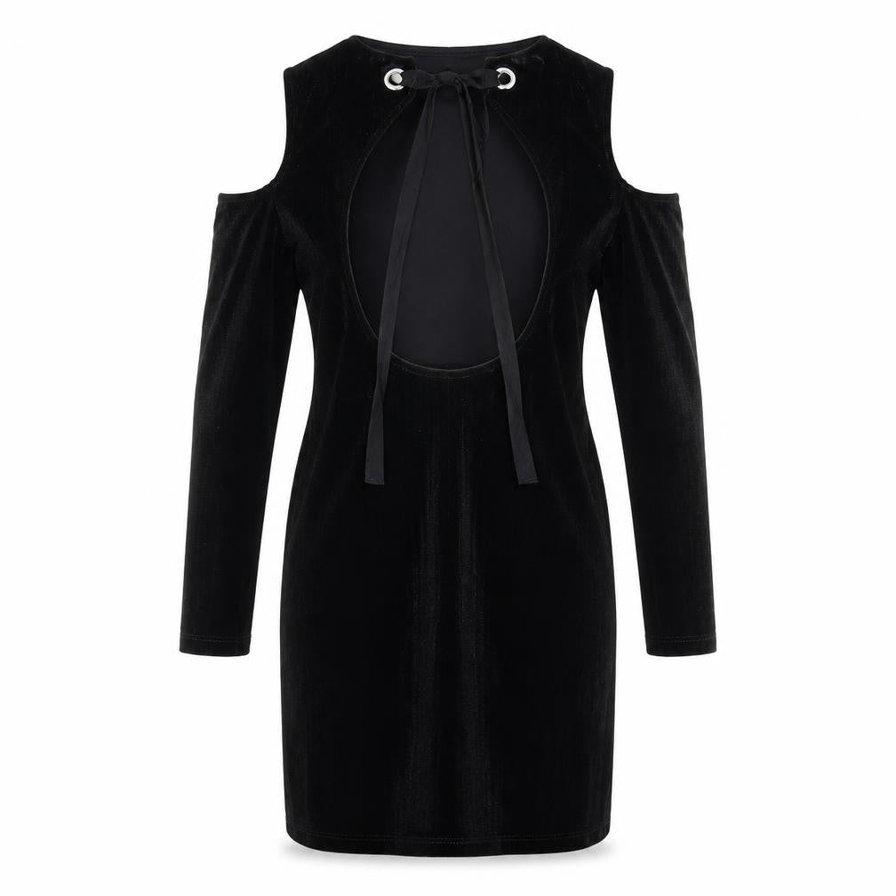 T opshop Womens Black  Velvet Bodycon  Size 8