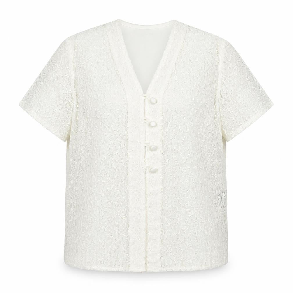 C&A Womens Ivory  Lace Basic Blouse Size 12