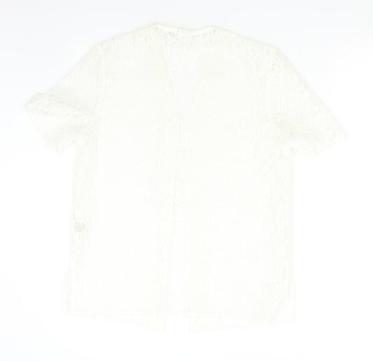 C&A Womens Ivory  Lace Basic Blouse Size 12
