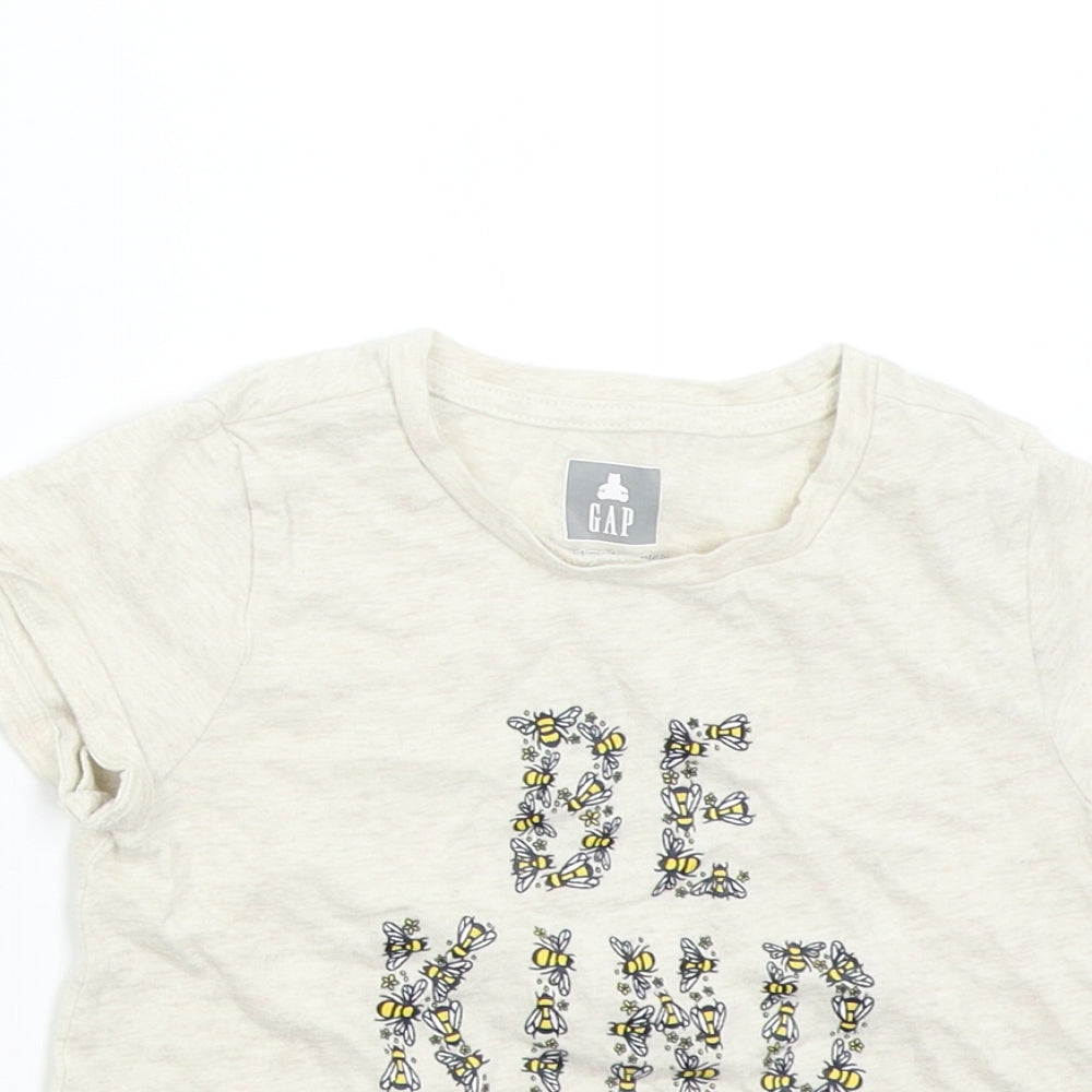 Gap Boys Beige   Basic T-Shirt Size 4 Years  - Be Kind