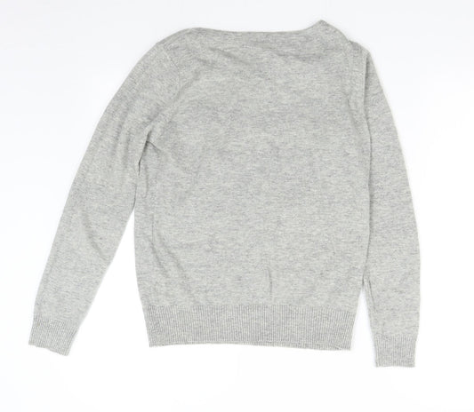 Tailya Womens Grey  Knit Pullover Jumper Size S