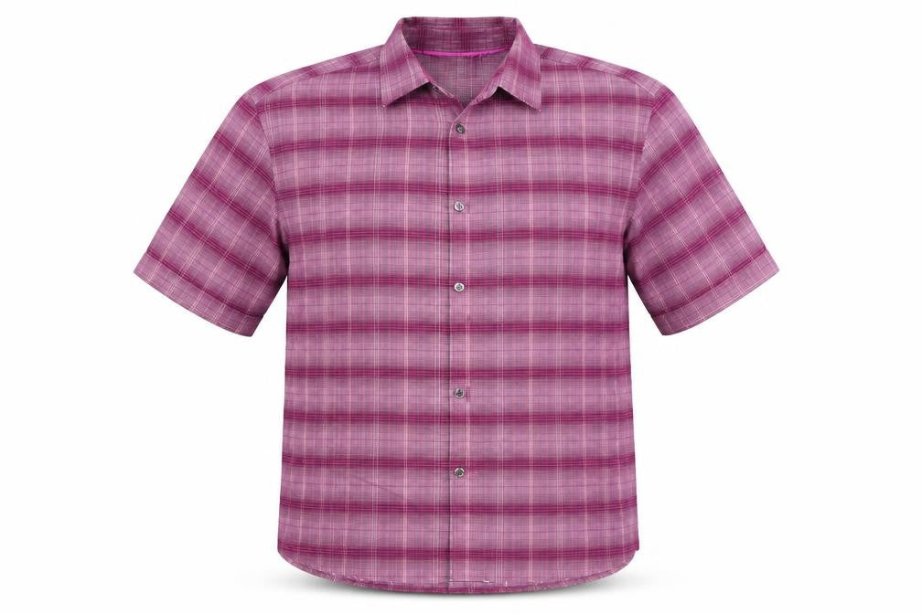 M&S Mens Pink Check   Button-Up Size M