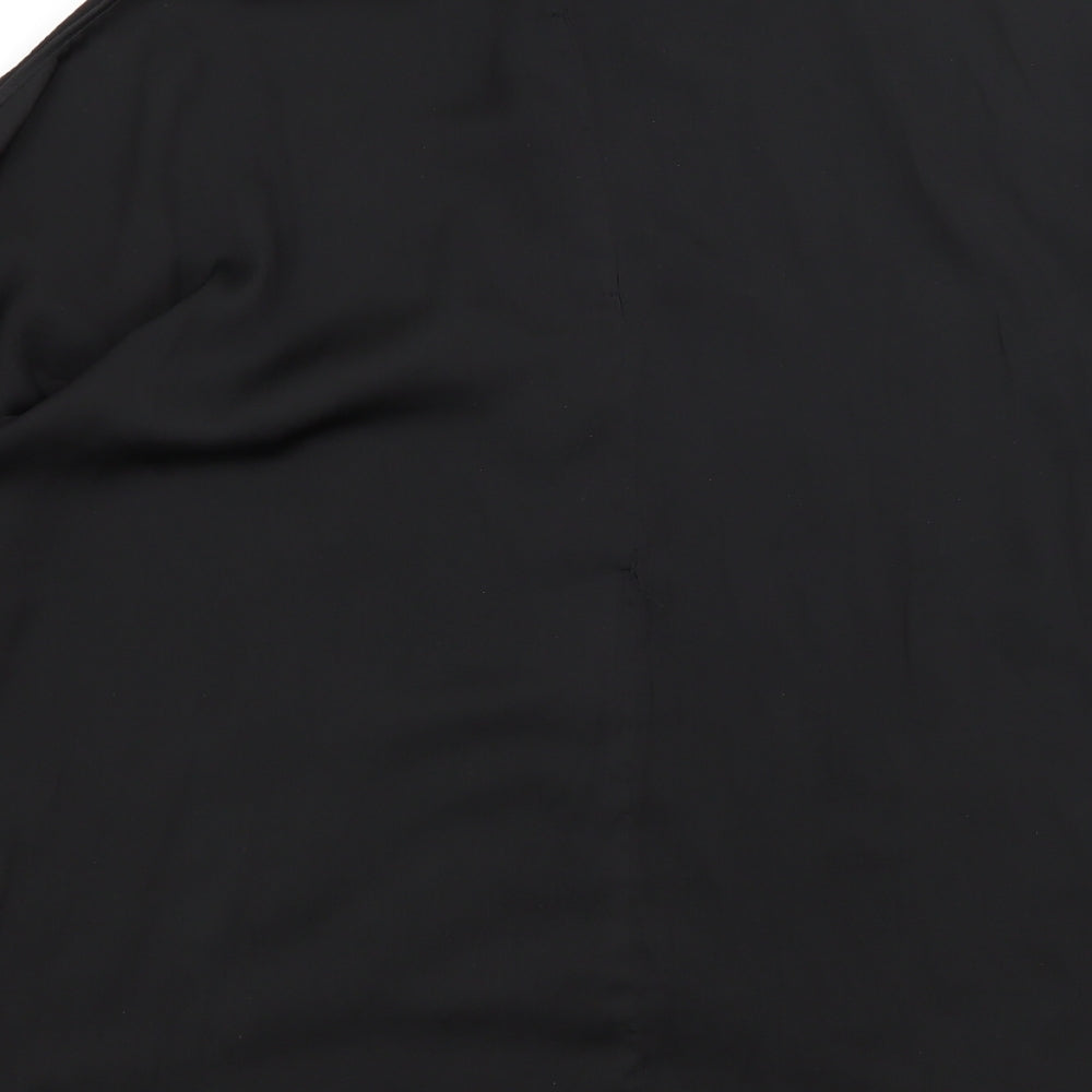 In the Style Womens Black   Basic Button-Up Size 10