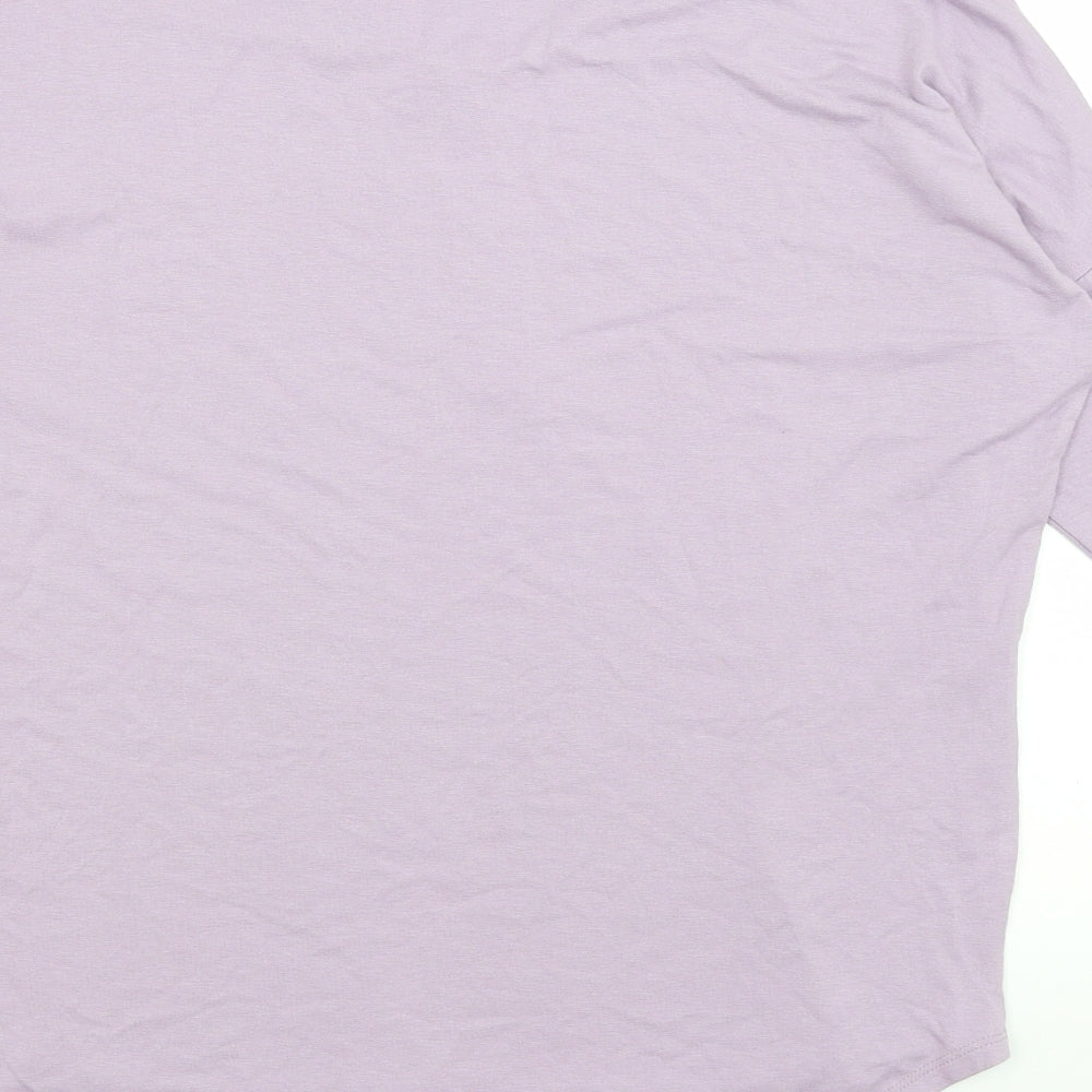 Select Womens Purple   Basic T-Shirt Size 8