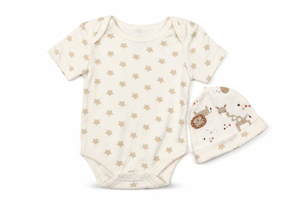 Pitter Patter Baby Multicoloured Animal Print  Babygrow One-Piece Size 3-6 Months