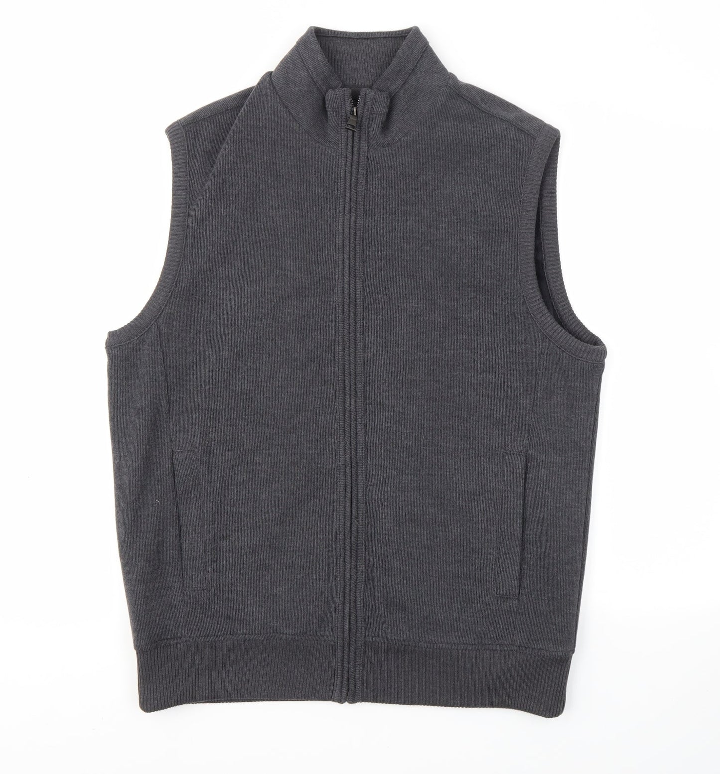 M&S Womens Grey   Full Zip Jumper Size M