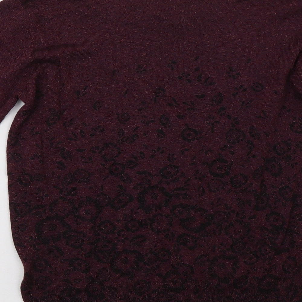Monsoon Womens Purple   Pullover Sweatshirt Size 12