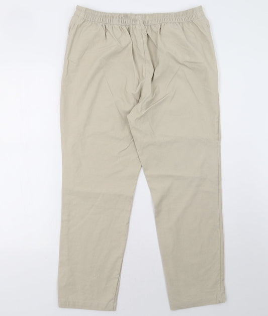 Preworn Womens Beige   Trousers  Size 18 L27 in