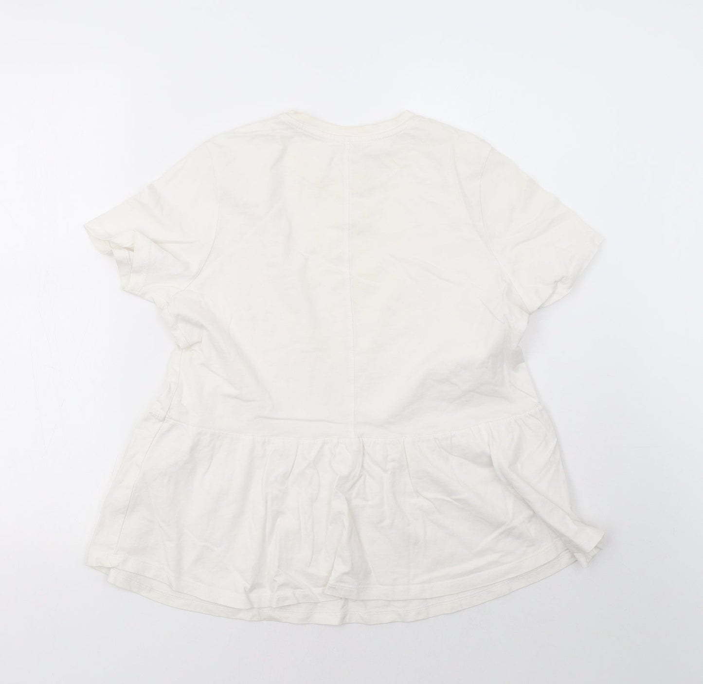 River Island Womens White   Basic T-Shirt Size 10