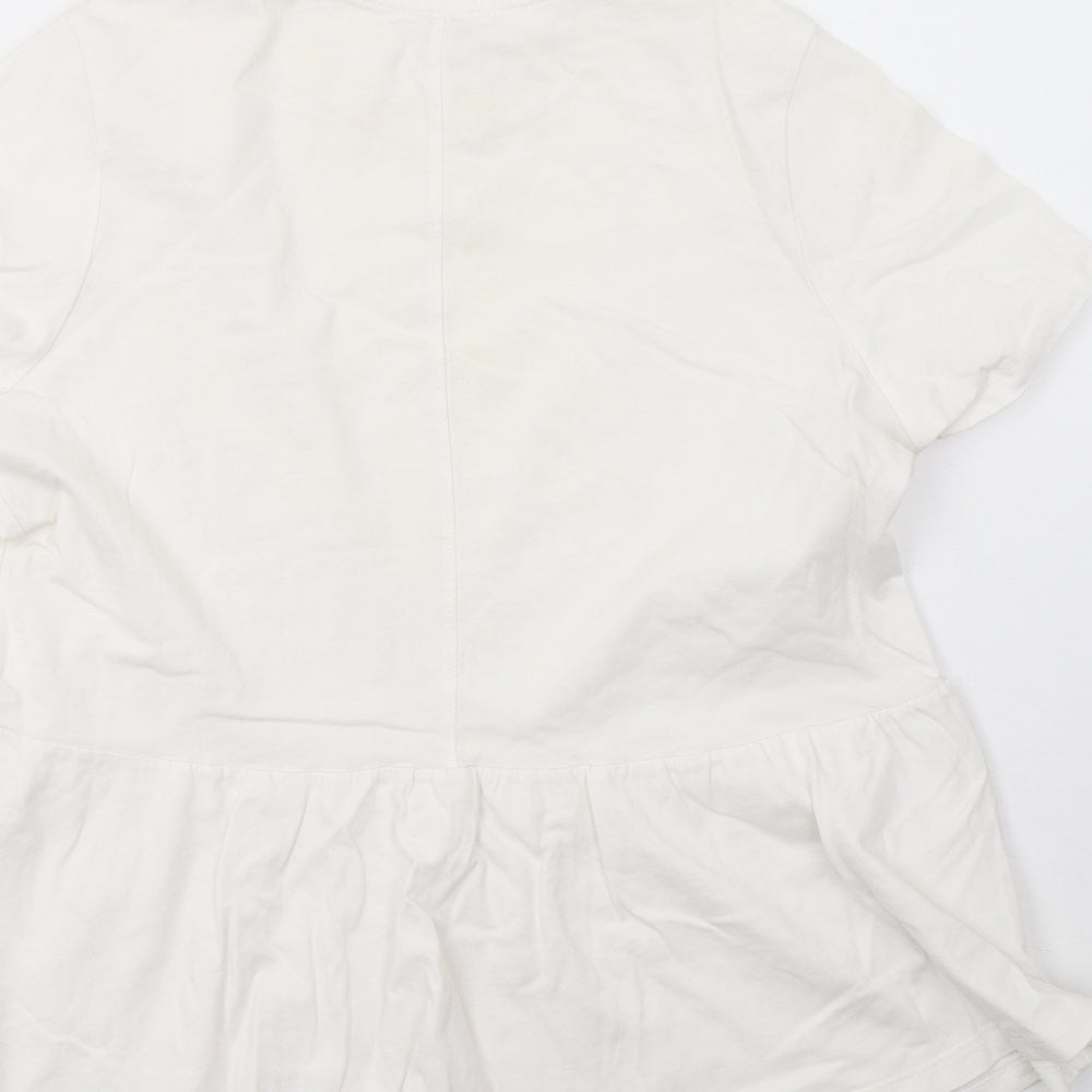 River Island Womens White   Basic T-Shirt Size 10