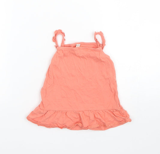 H&M Girls Orange   Basic Tank Size 12-18 Months