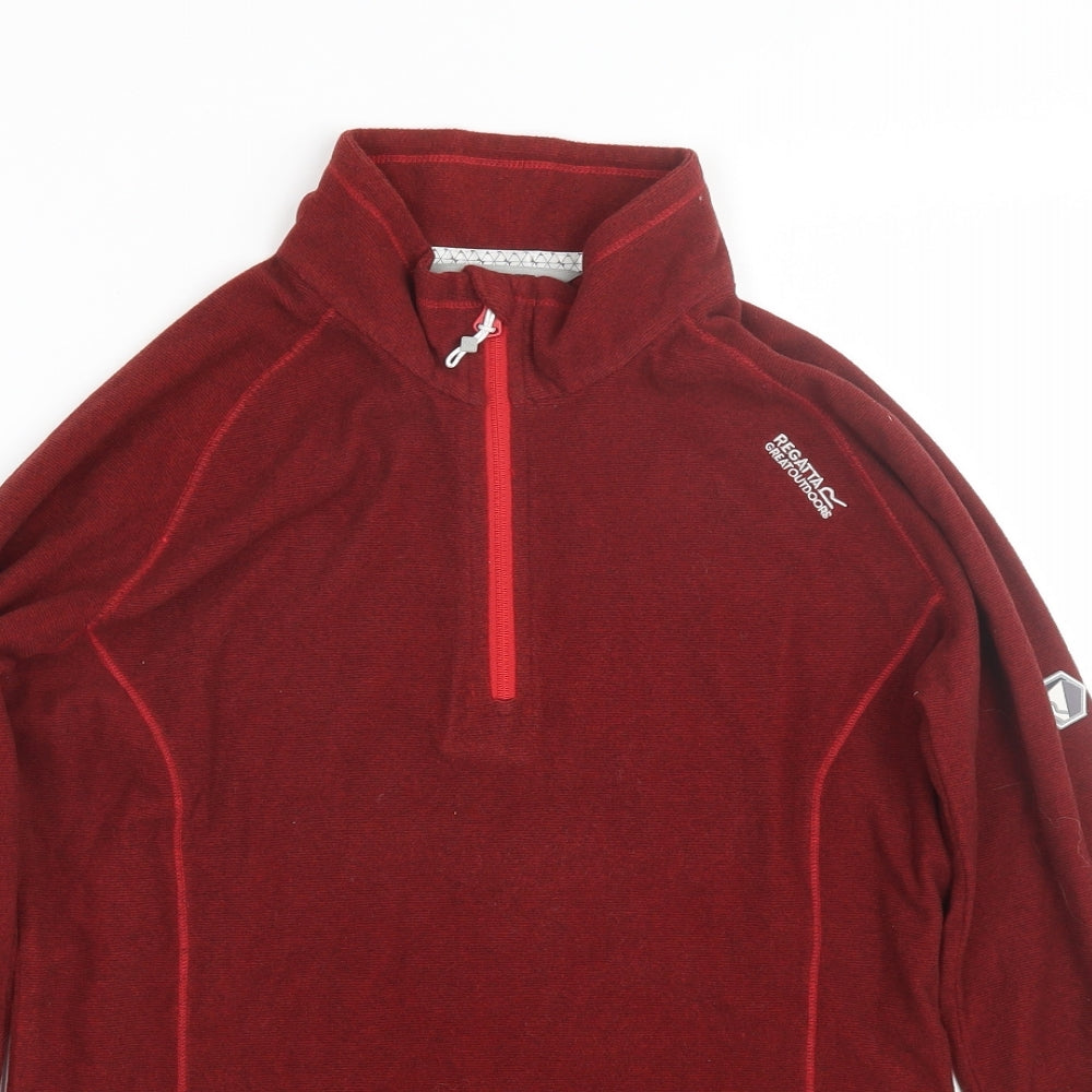 Regetta Womens Red Striped  Pullover Sweatshirt Size 8