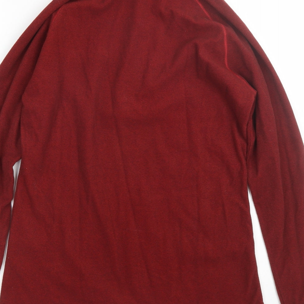 Regetta Womens Red Striped  Pullover Sweatshirt Size 8