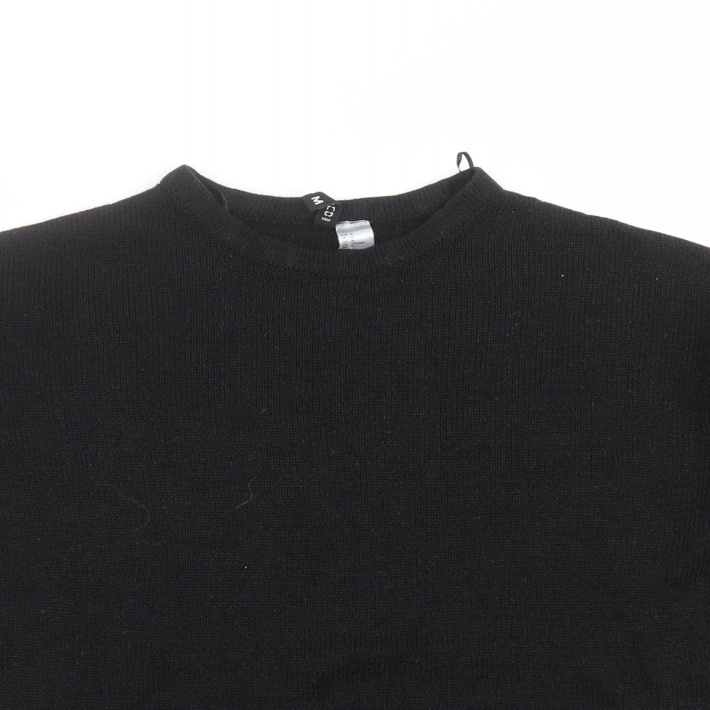 Divided by H&M Womens Black  Knit Pullover Jumper Size M  - side splits