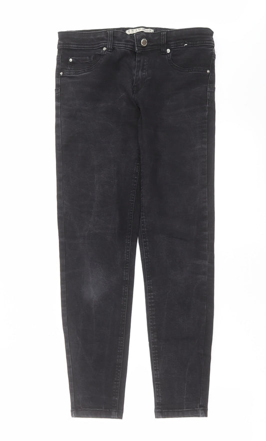 Primark Womens Grey  Denim Skinny Jeans Size 10 L27 in