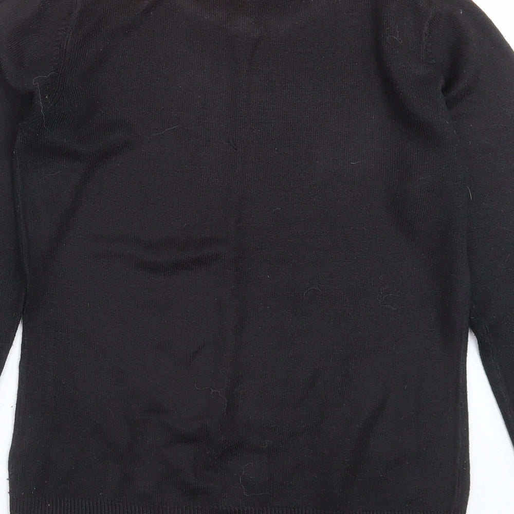 Key West Womens Black  Knit Pullover Jumper Size 12