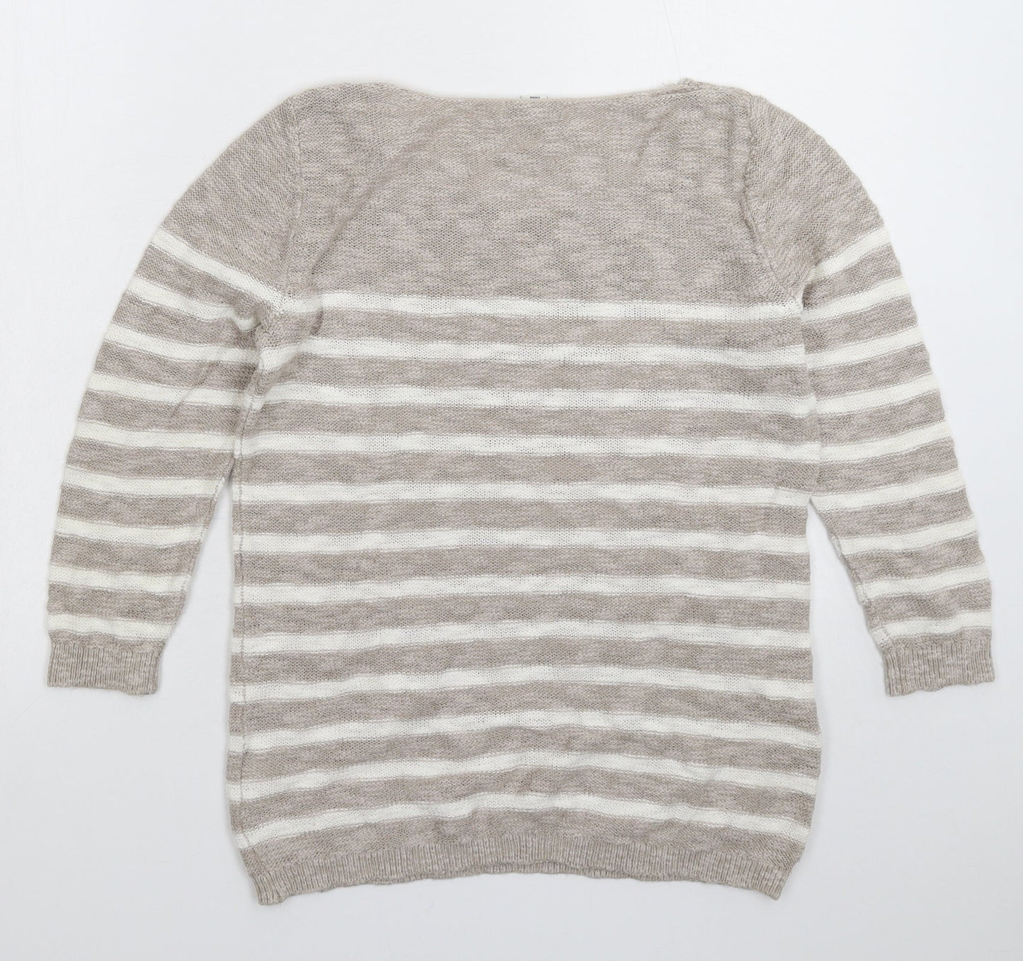 Old Navy Womens Grey Striped Knit Pullover Jumper Size S
