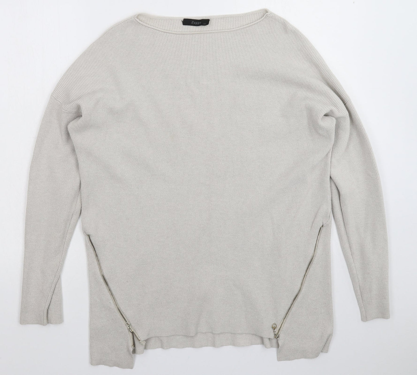 Zuppe Womens Grey  Knit Pullover Jumper Size L
