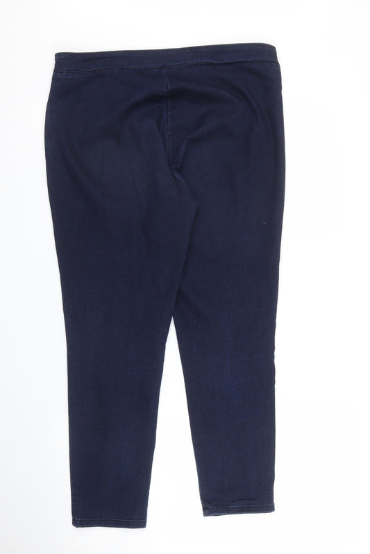 Saviour Womens Blue  Denim Jegging Jeans Size 12 L24 in