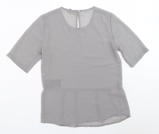 Vera Moda Womens Grey   Basic Blouse Size XS