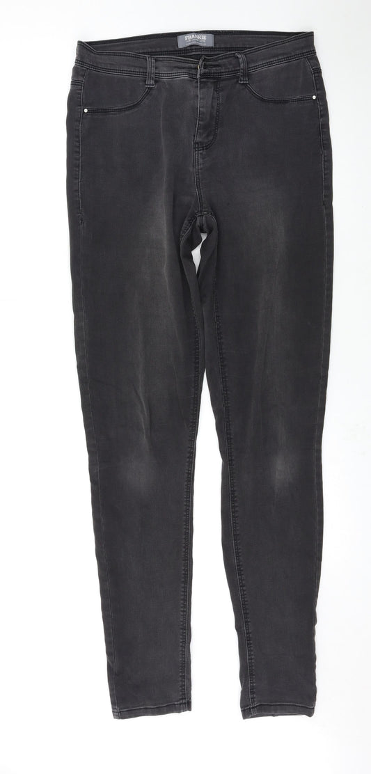 Dorothy Perkins Womens Grey   Skinny Jeans Size 12 L32 in