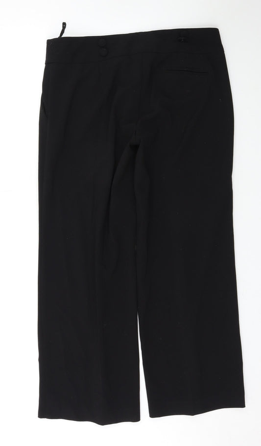 evie Womens Black   Trousers  Size 12 L27 in