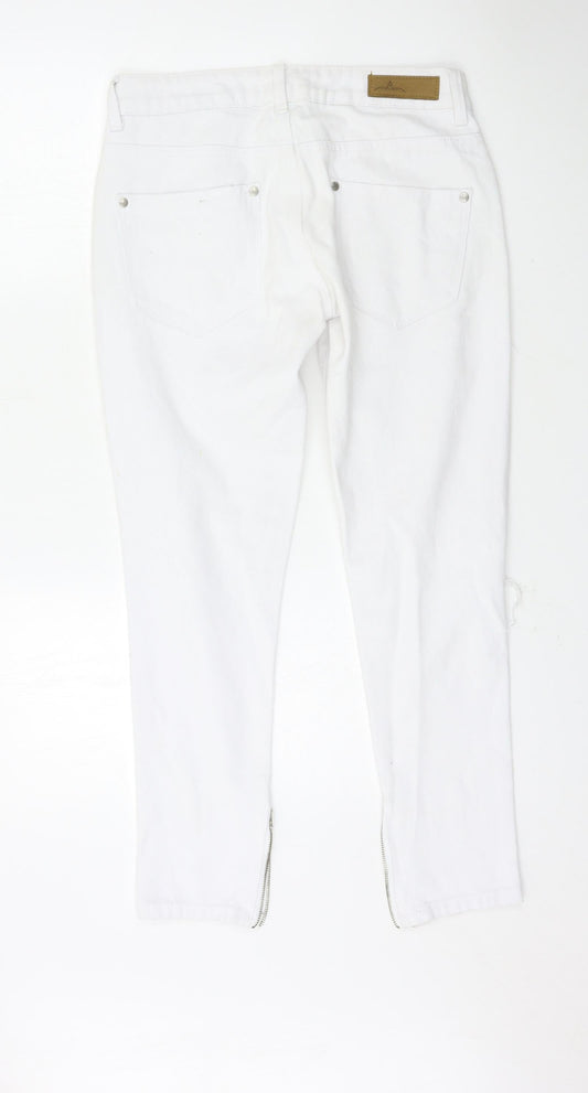 Preworn Womens White   Skinny Jeans Size 8 L27 in