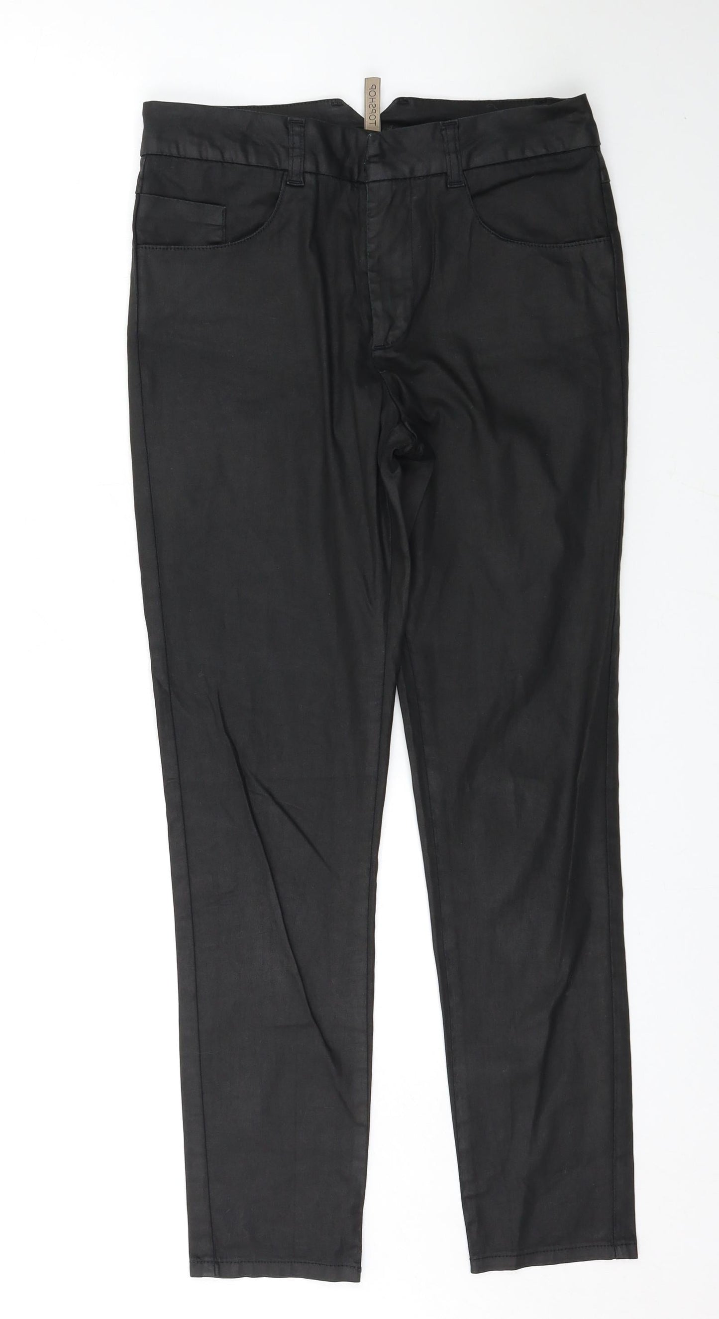 Topshop Womens Black   Trousers  Size 10 L28 in