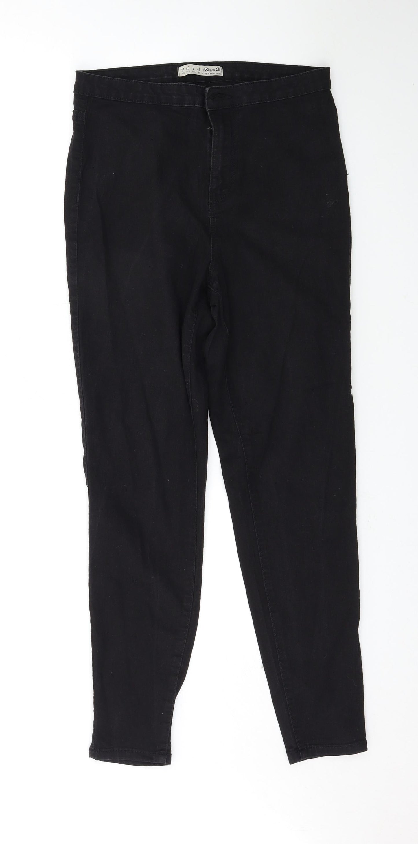 Denim & Co. Womens Black   Skinny Jeans Size 12 L29 in