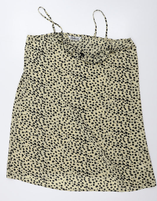 in bellezza Womens Beige Animal Print  Basic Blouse Size 20