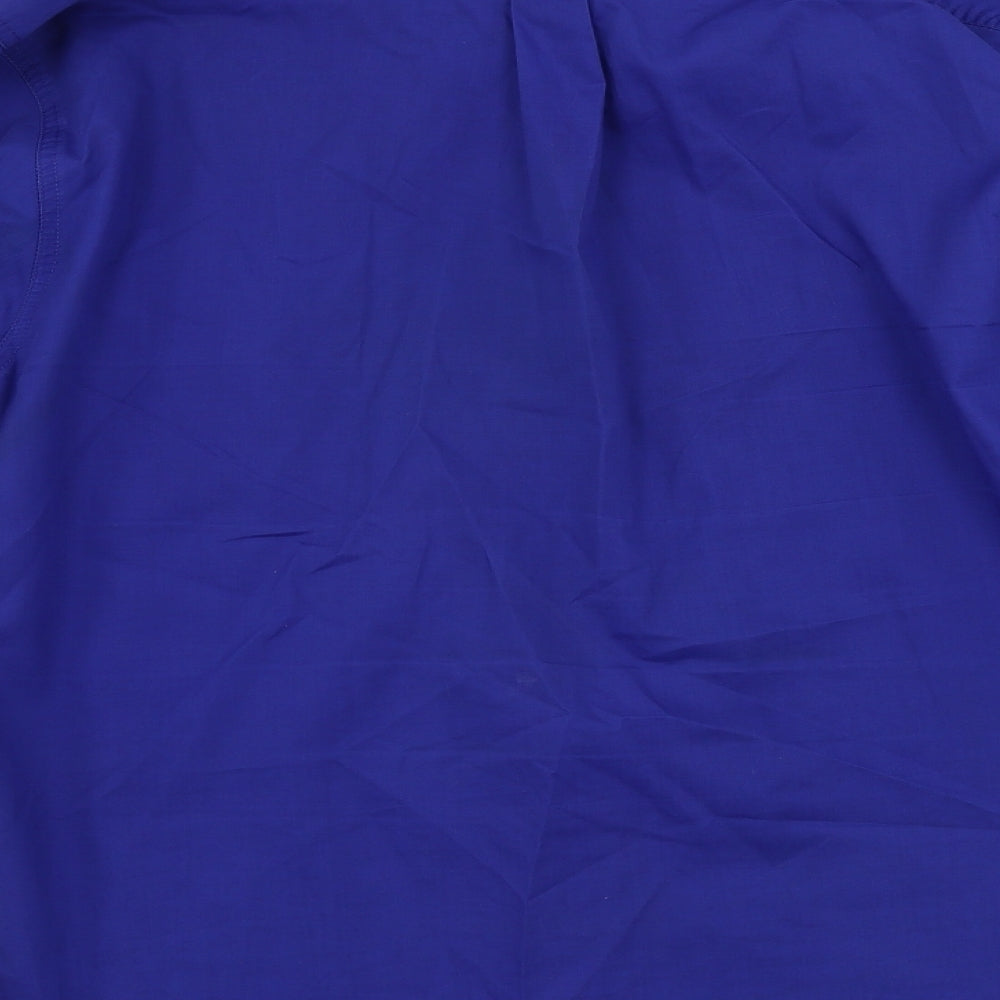 Ted Taylor Mens Blue Houndstooth   Button-Up Size 15