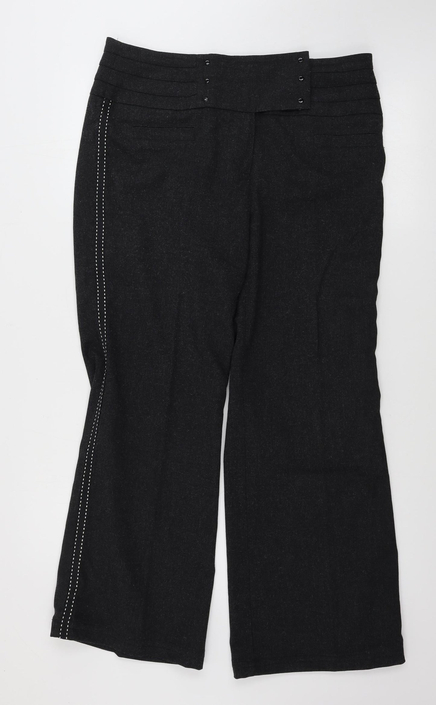 Marks and Spencer  Womens Grey   Trousers  Size 14 L25 in
