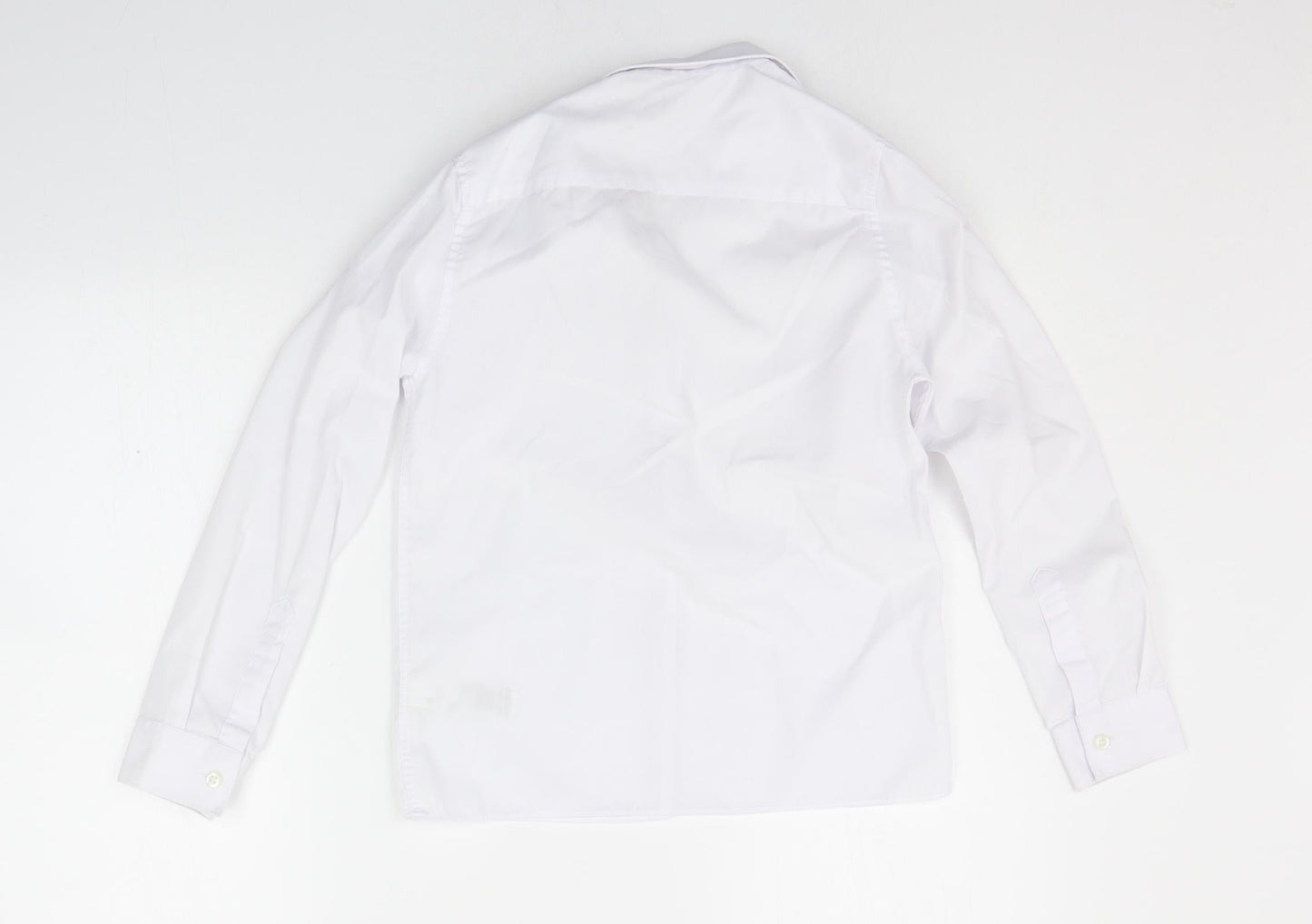 Marks and Spencer Girls White   Basic Button-Up Size 10-11 Years  - SCHOOL