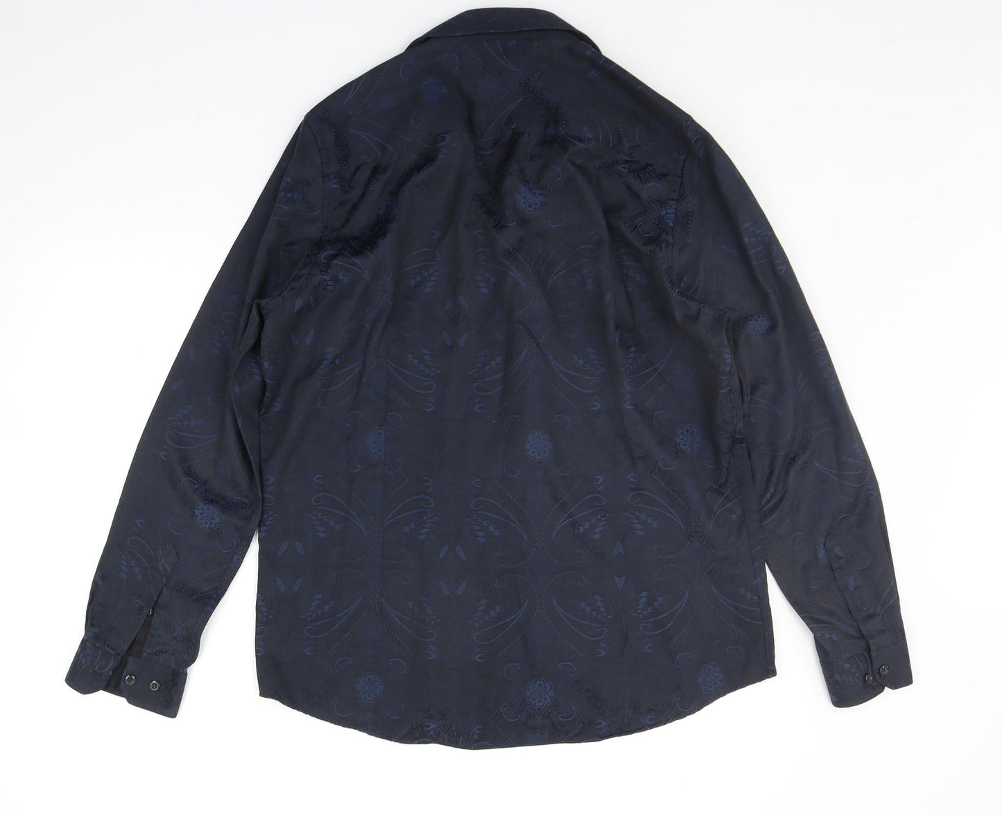 Burton Mens Blue Geometric   Button-Up Size L