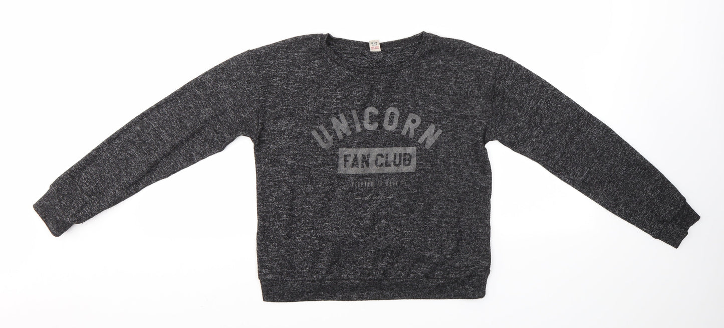 TU Girls Grey   Pullover Jumper Size 12 Years