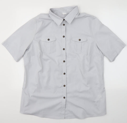 Preworn Womens Grey   Basic Button-Up Size 20