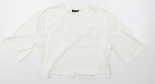 Topshop Womens White   Basic Blouse Size 10
