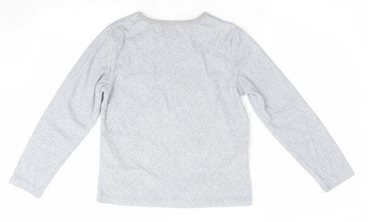 Star Wars by Primark Boys Grey Solid Fleece  Pyjama Top Size 9-10 Years  - Star Wars