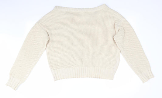 Nasty Gal Womens Beige   Pullover Jumper Size M