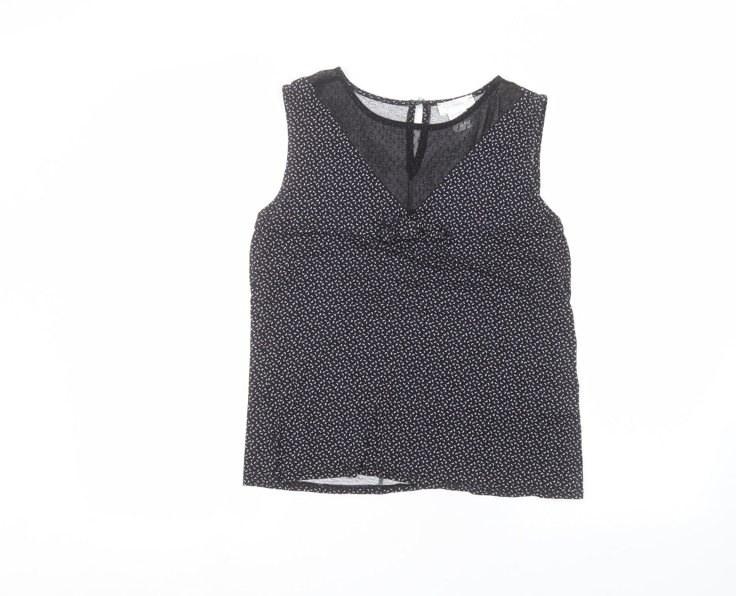 Mademoiselle R Womens Black   Basic T-Shirt Size 10