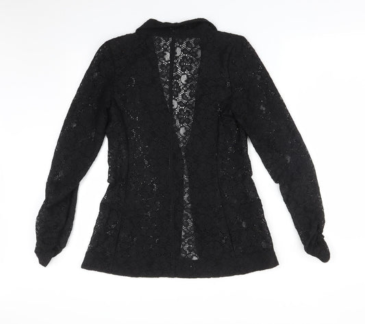 NEXT Womens Black Floral  Jacket Blazer Size 8