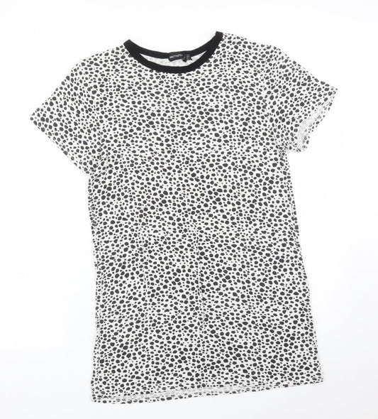 PRETTYLITTLETHING Womens Multicoloured Animal Print  Basic T-Shirt Size 8