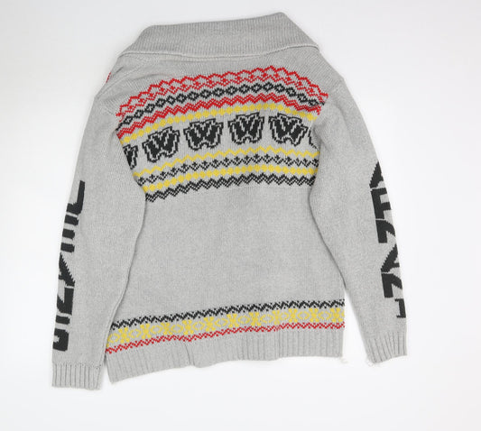 Preworn Womens Grey  Knit Cardigan Jumper Size XL