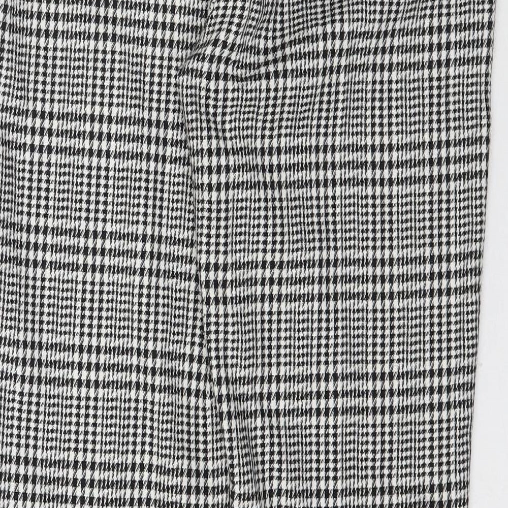 Select Womens Black Plaid  Trousers  Size 12 L30 in
