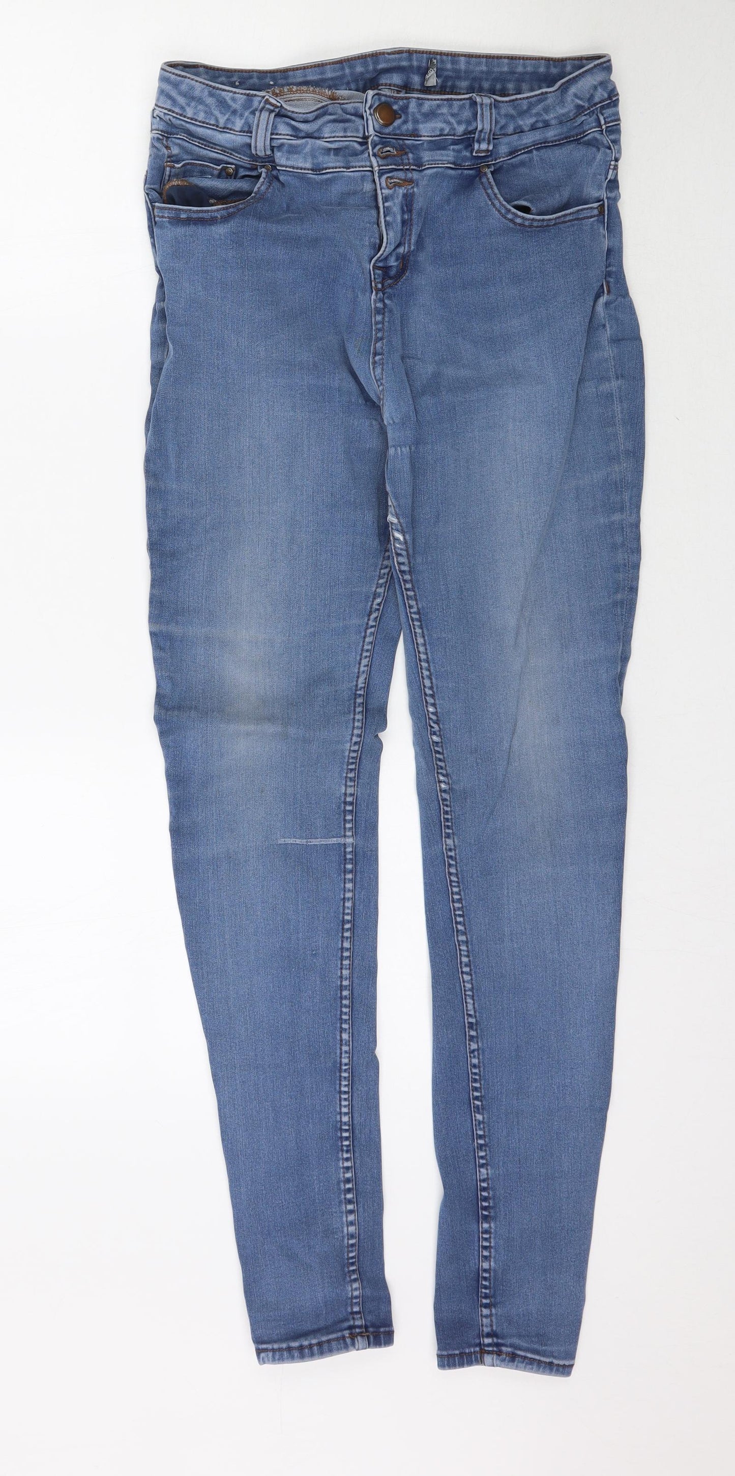 Preworn Womens Blue  Denim Skinny Jeans Size 32 in L30 in